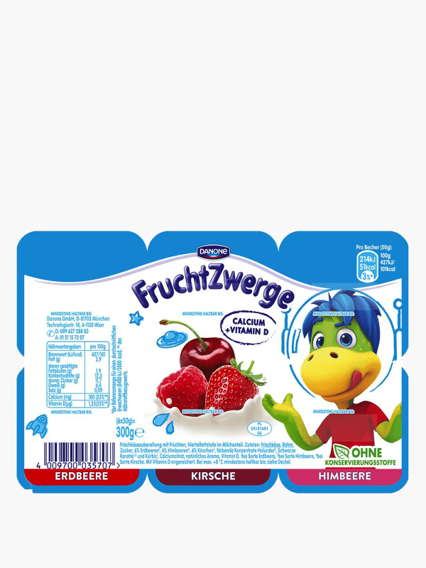 Fruchtzwerge Erdbeere, bestellen! Danone 6x50g Flink bei Kirsche, Himbeere online