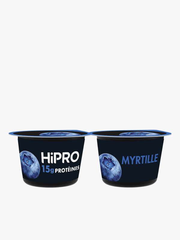 Promo Hipro yaourt protéiné 0% mg myrtille chez Intermarché