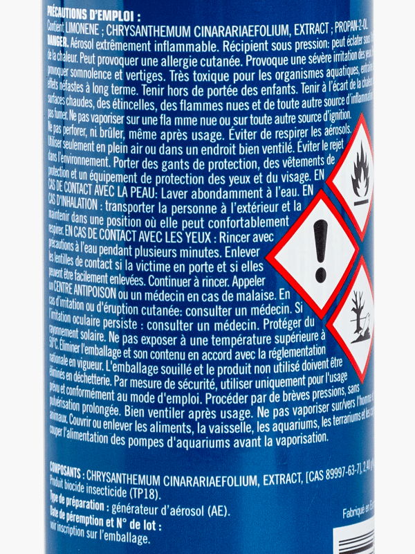 Aérosol mites et larves mites et larves de vêtements KAPO, 400 ml