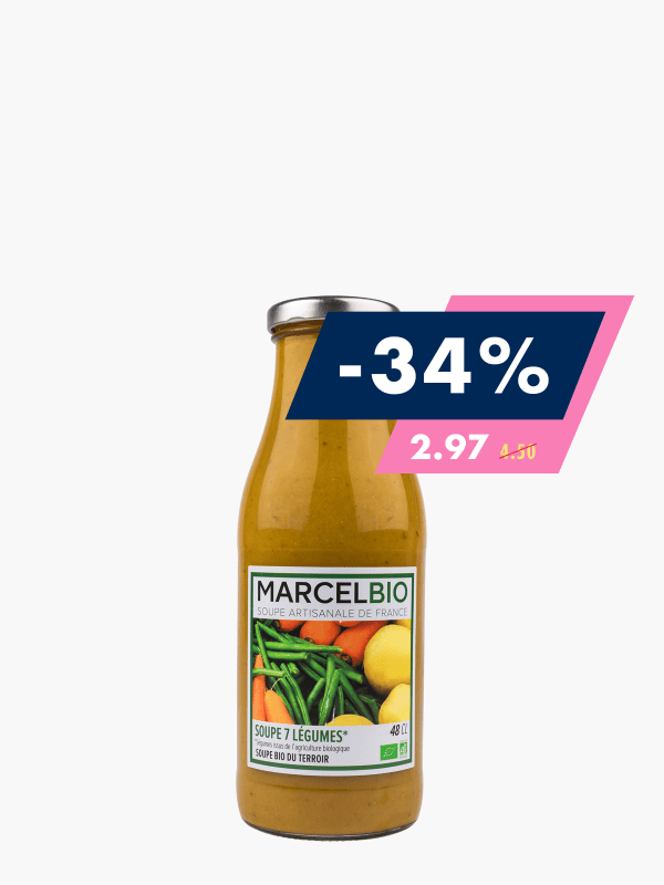 Marcel Bio - Soupe aux 7 légumes bio (48cl) commandez en ligne