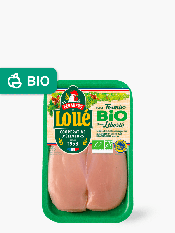 Filet de poulet fumé biologique