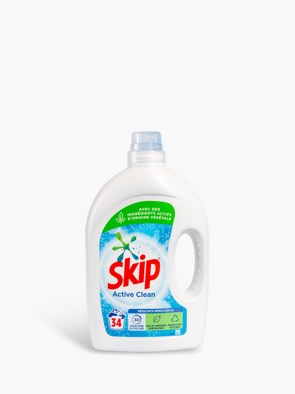 Skip - Lessive liquide science & nature active clean 34 lavages