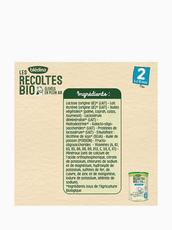 Lait blédilait 2ème âge premium poudre 900g bledina