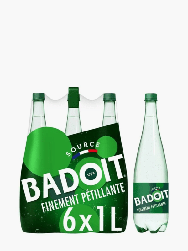 Eau gazeuse Badoit verte : eau minérale finement pétillante I Badoit