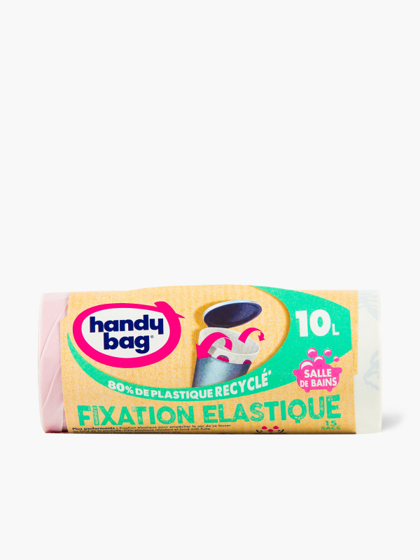 Handy Bag - Sacs poubelle fixation élastique (10x50L) commandez en