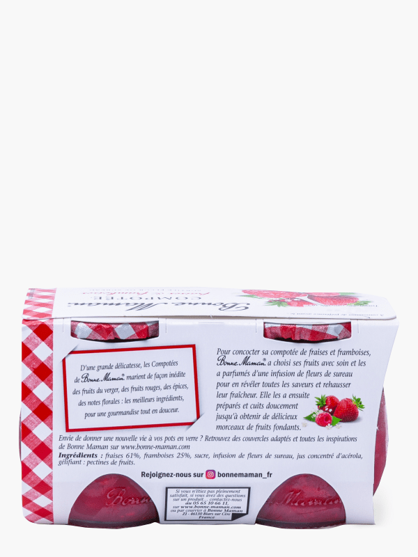 Bonne Maman - Framboise intense, confiture moins sucrée (335g) commandez en  ligne avec Flink !