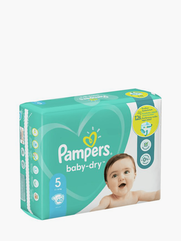 T5 Pampers Baby-Dry - Couches Bébé 11-16 kg (x40) commandez en ligne avec  Flink !