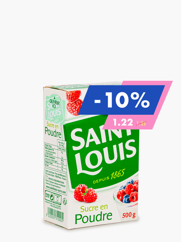 Saint Louis - Sucre en poudre (500g) commandez en ligne avec Flink !