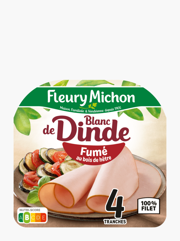 Fleury Michon Jambon Blanc Le Braisé, Conservation Sans Nitrites, 140g