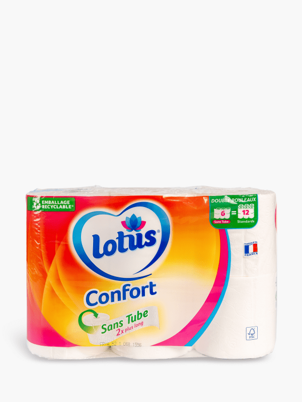 Lotus - Papier toilette sans tube Confort (x6) commandez en ligne