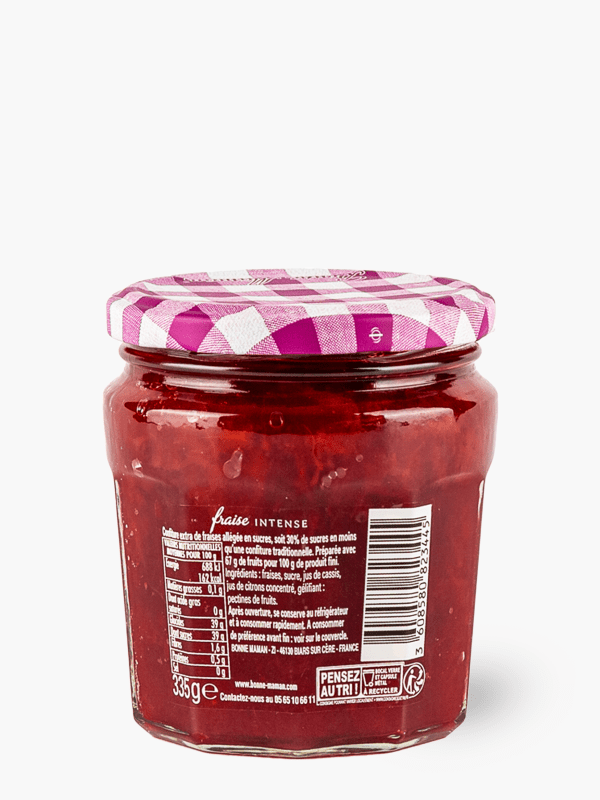 Bonne Maman - Fraise intense, confiture moins sucrée (335g