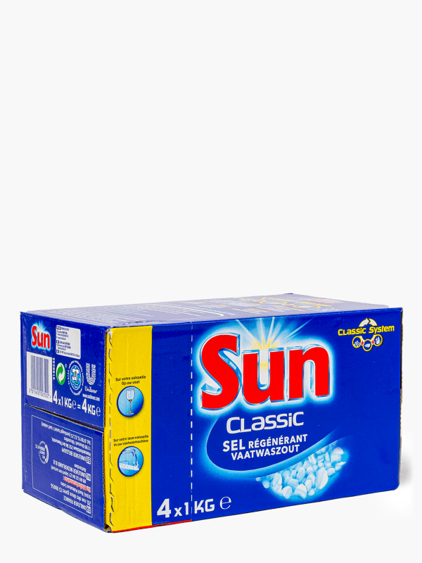 Sel Sun Lave-vaisselle Sel lave-vaisselle 4x 1kg + Produit de rinçage Sun  2x 750ml