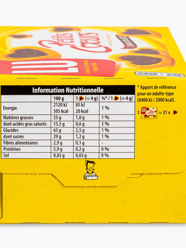 Lu Biscuits Feuilletés Chocolat Petits Cœurs La Boite De 125 G - DRH MARKET  Sarl