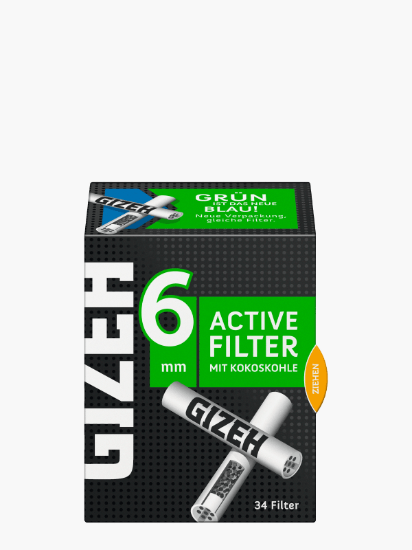 Gizeh Black – Active Filter – 6mm, Inhalt 34 Stück – Gerd Jansens  Pfeifendepot & Werkstatt e.K.