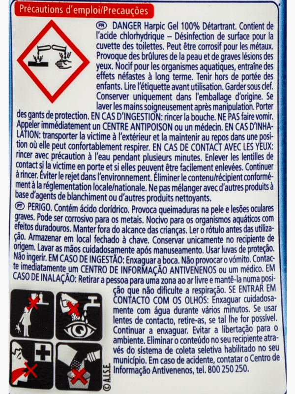 Harpic - Produit de nettoyage / détartrage - gel 750 ml