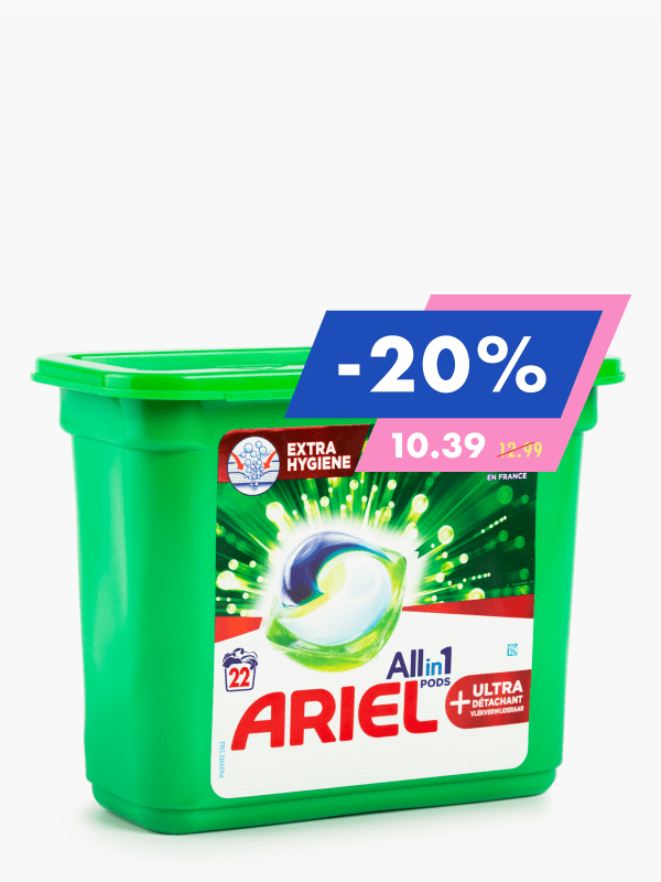 Ariel - Pods+ All-in-one - Ultra détachant (x22) commandez en