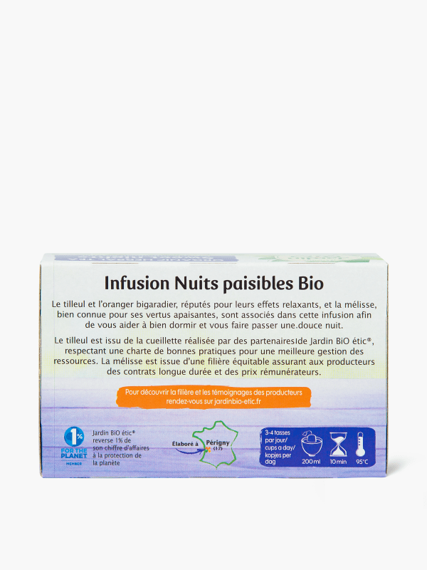 Infusion bio nuits paisibles - Jardin BiO étic