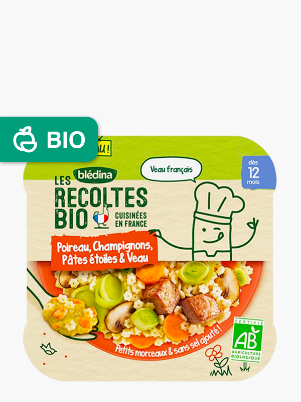 Petites pâtes et boeuf bourguignon dès 18 mois Blédichef Blédina - 250g