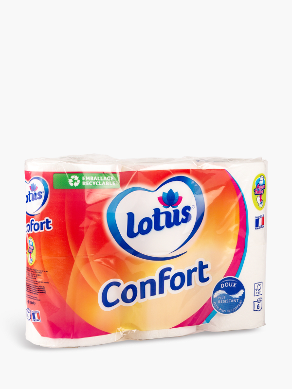 Promo Lotus papier toilette humide chez Carrefour