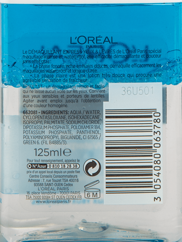 Démaquillant Doux Yeux & Lèvres Waterproof - L'Oréal Paris