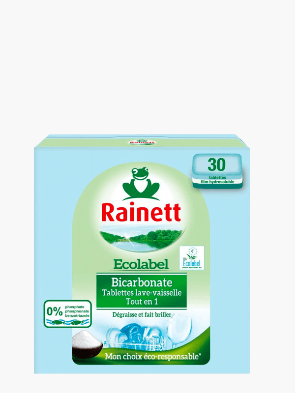 Rainett - Tablettes lave-vaisselle Bicarbonate (x30) commandez en ligne  avec Flink !