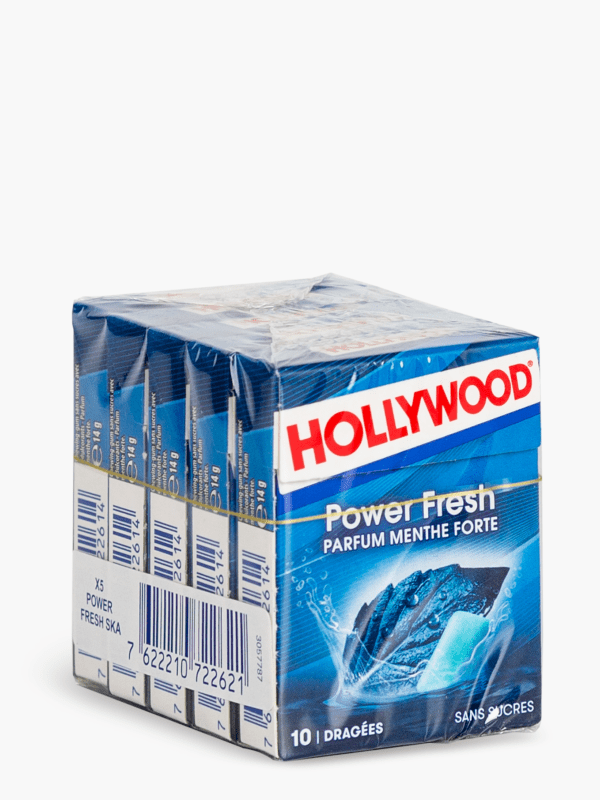 Hollywood chewing gum powerfresh - Bonbon menthe sans sucre