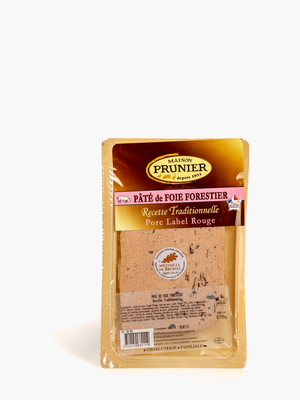 Maison Prunier - Pâté de foie forestier porc Label Rouge - Viande origine France (170g)