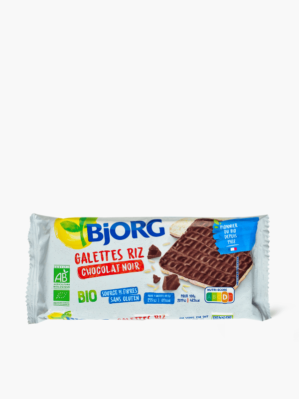 Bjorg - Galettes de riz chocolat noir Bio (90g)