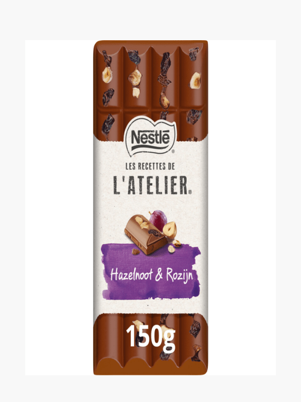 Nestlé - Tablette de chocolat au lait raisins, amandes et noisettes (170g)