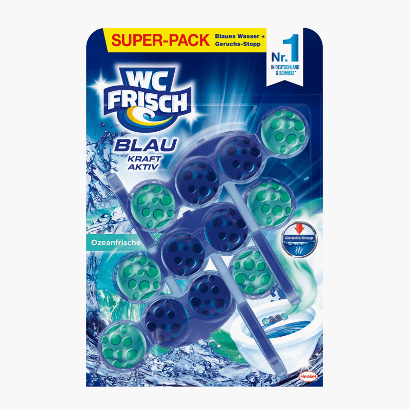 WC-Frisch Beckenstein KRAFT AKTIV, Lemon, Kugel, Packung