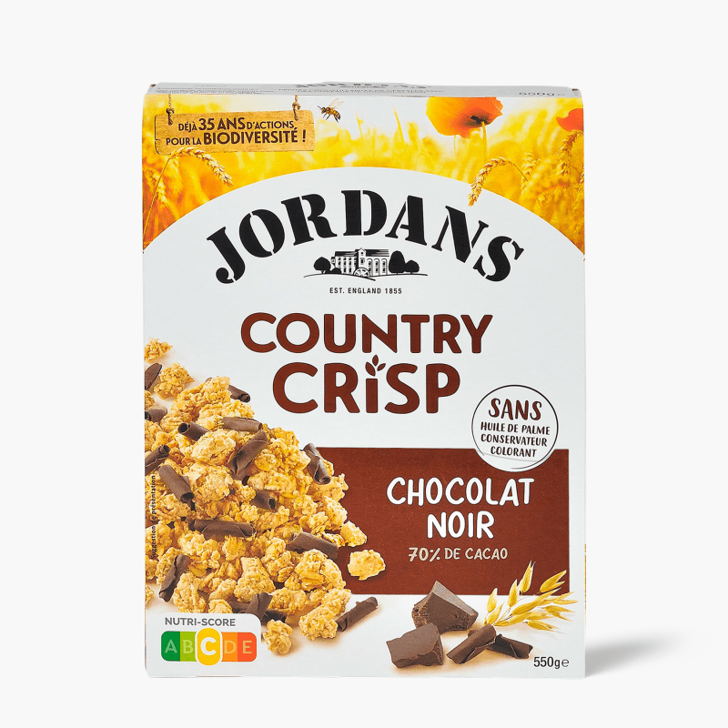 Jordans Country Crisp - Céréales complètes & chocolat noir 70% de cacao (550g)