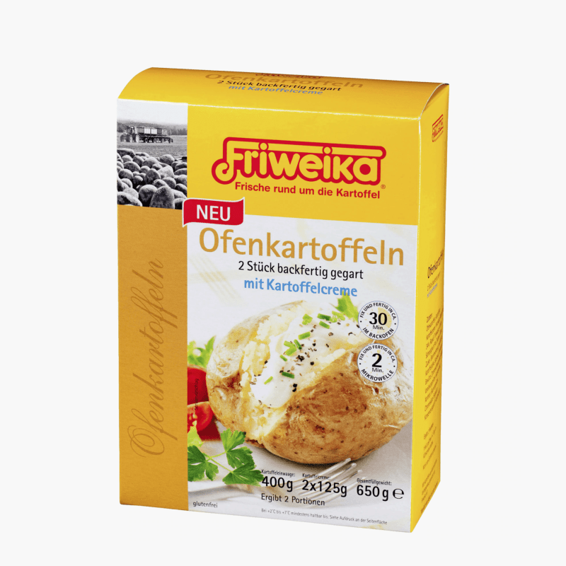Friweika Ofenkartoffeln mit Kartoffelcreme 650g (2 Stück)
