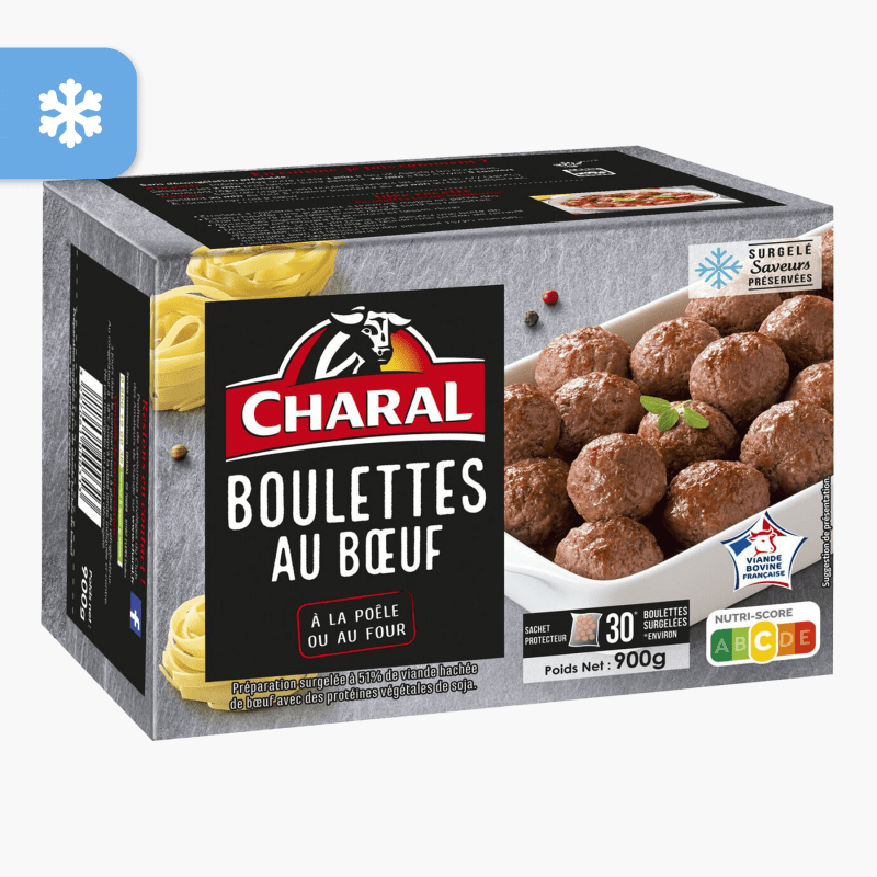 Charal - Boulettes au bœuf 15% MG x30 (900g)