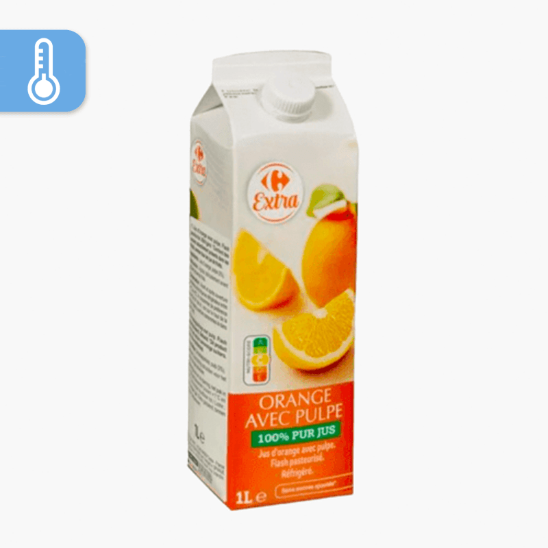 Carrefour - Orange avec pulpe (1l)
