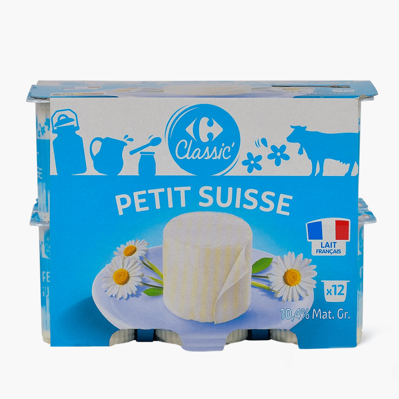 Danone Fromage frais Petit Suisse Gervais nature 3.9% gras 6x60g