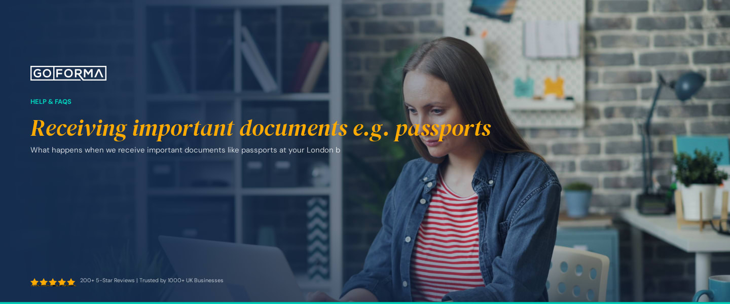 Receiving important documents e.g. passports