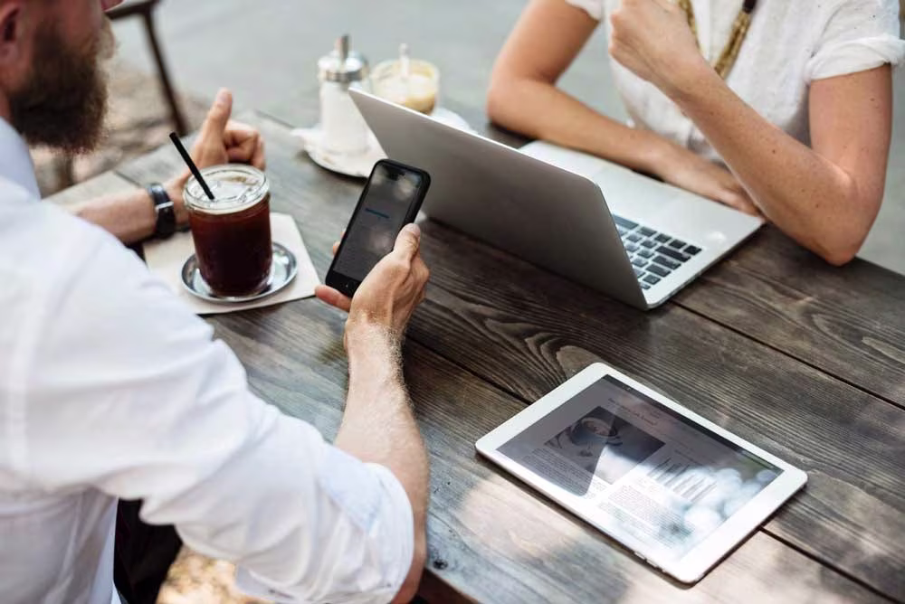 Contractors sitting at a table having a meeting
