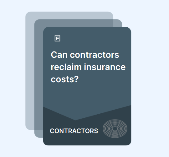 Can contractors reclaim insurance costs? guide