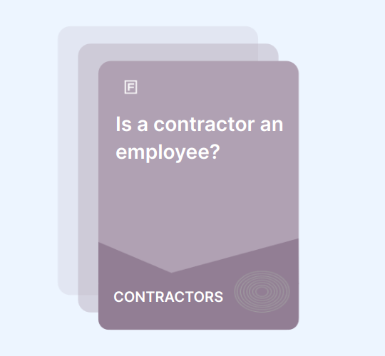 Is a contractor an employee? guide