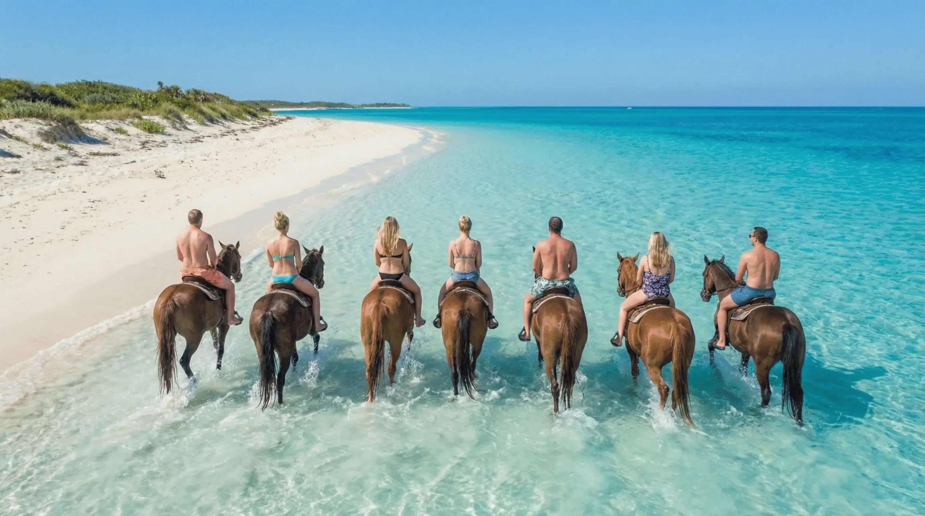 Sunset Horseback Ride and Swim