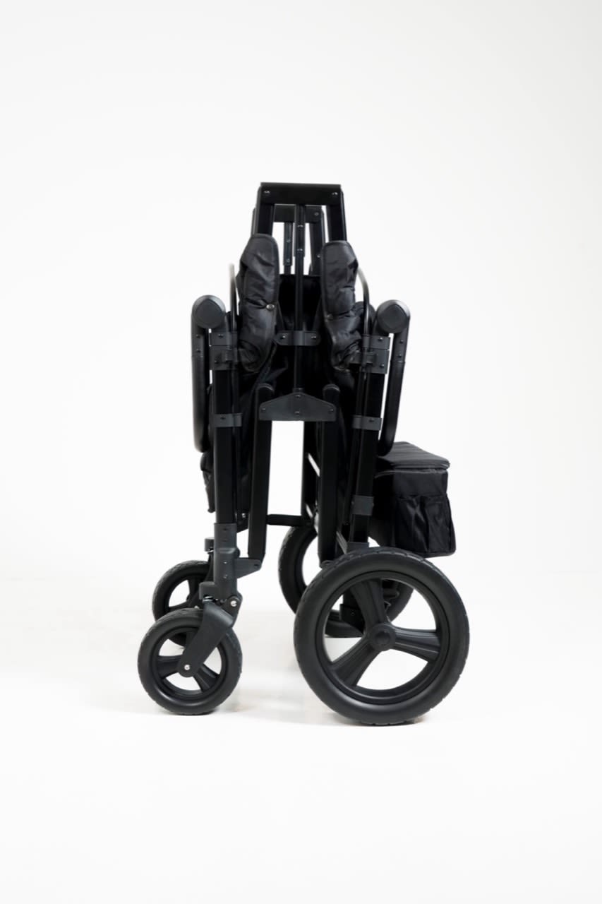 Folded STROLLZ. stroller wagon ready for storage or transport.