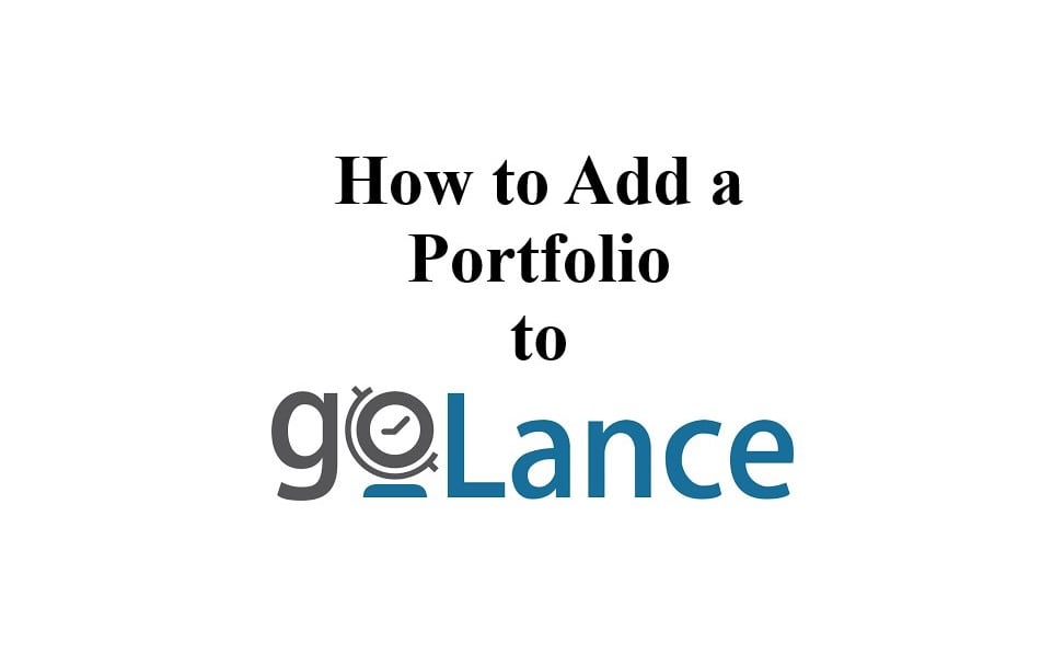 How to Add a Portfolio to goLance