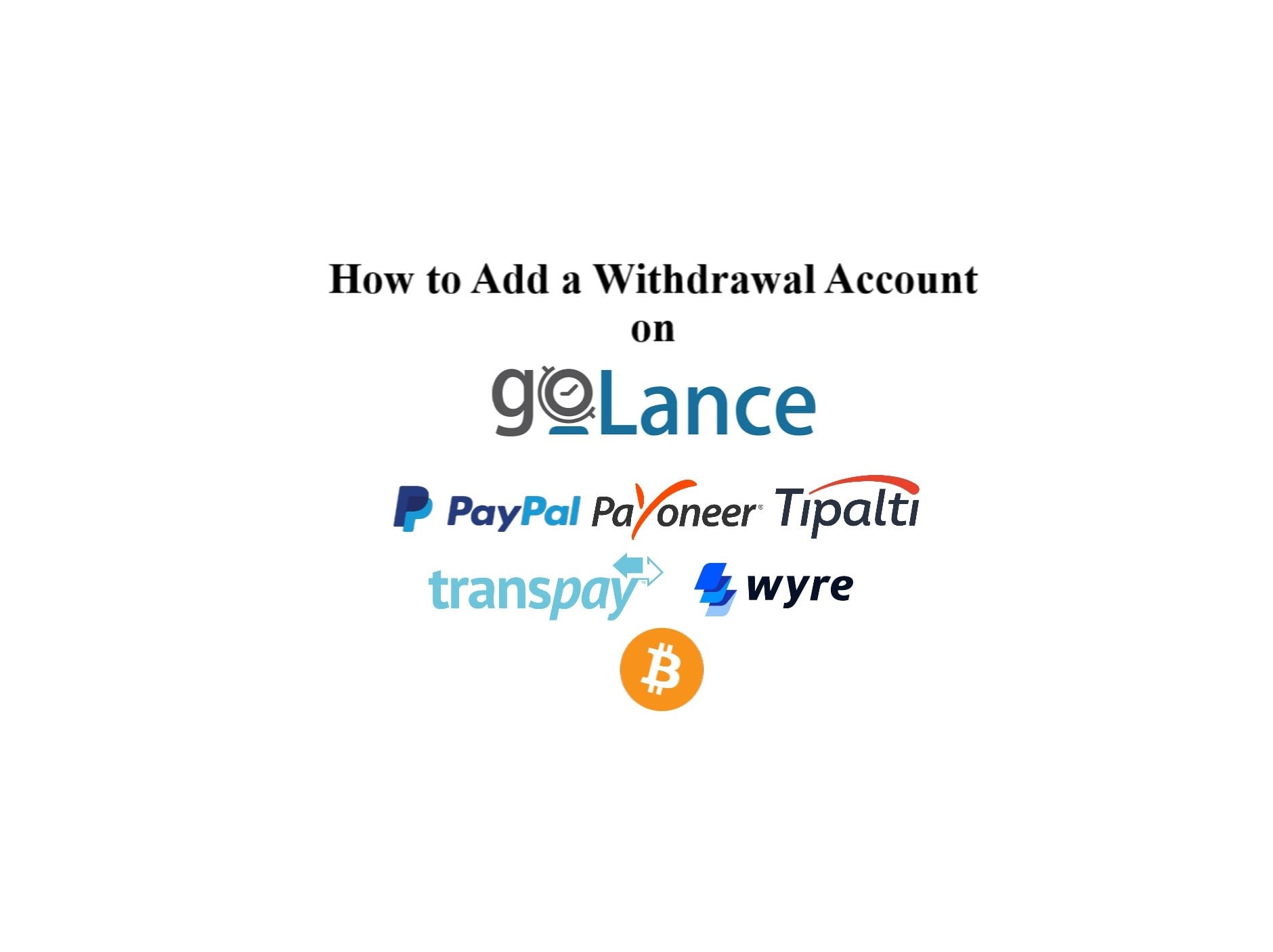 How To Add a Withdrawal Account on goLance