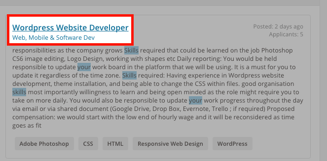 Job Post To Click