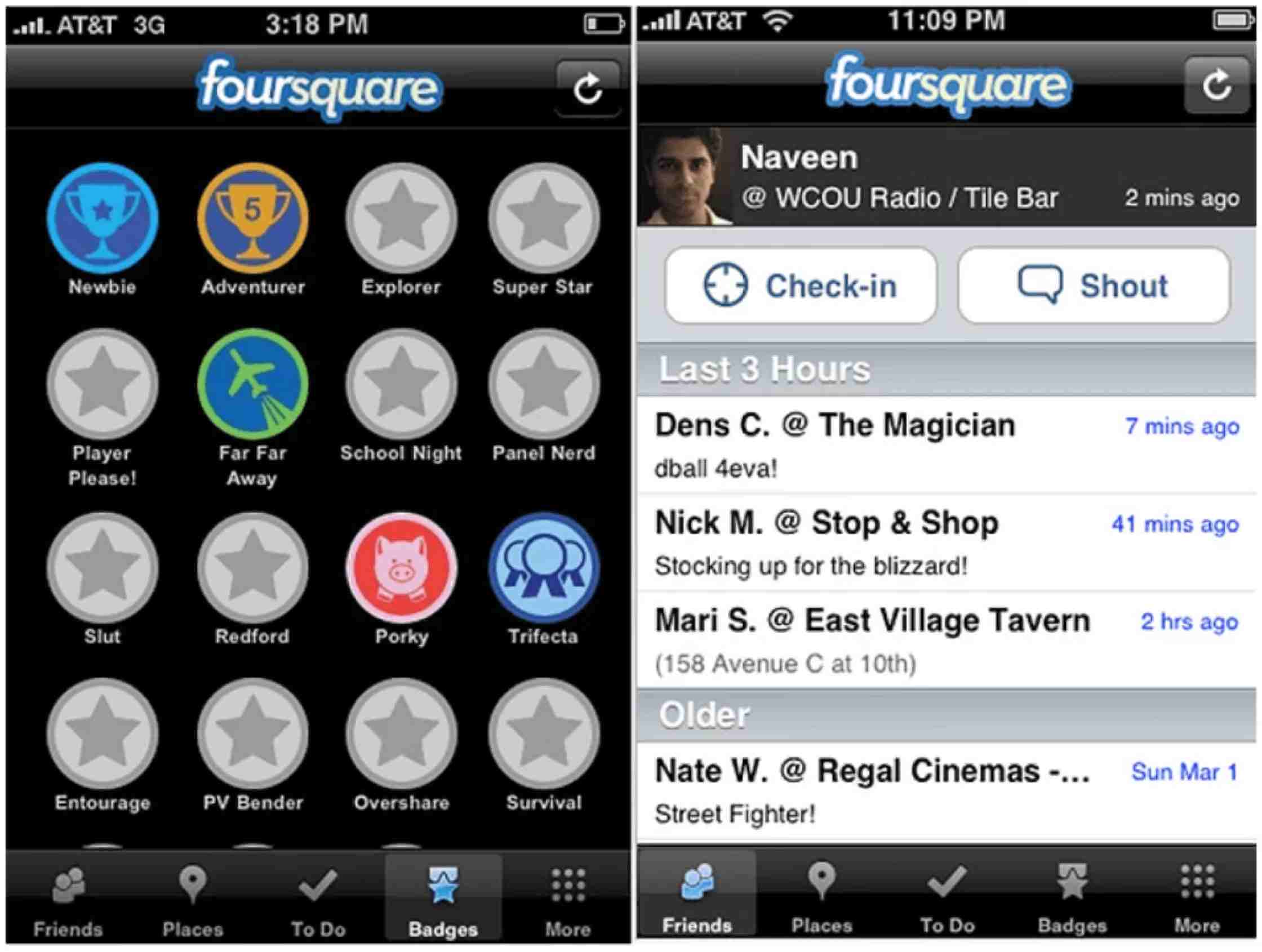 foursquare - examples of mvp