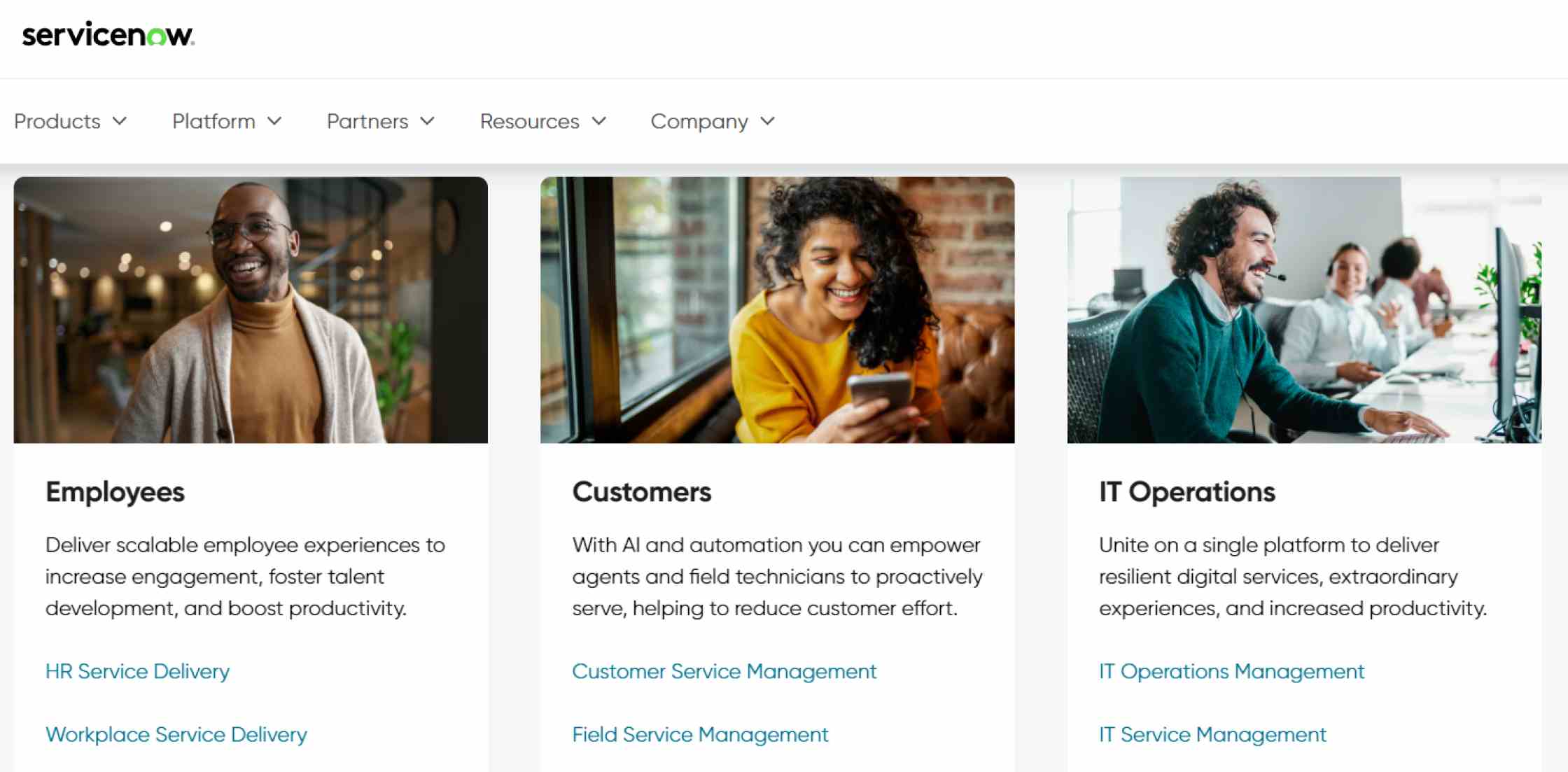 digital transformation platform - servicenow