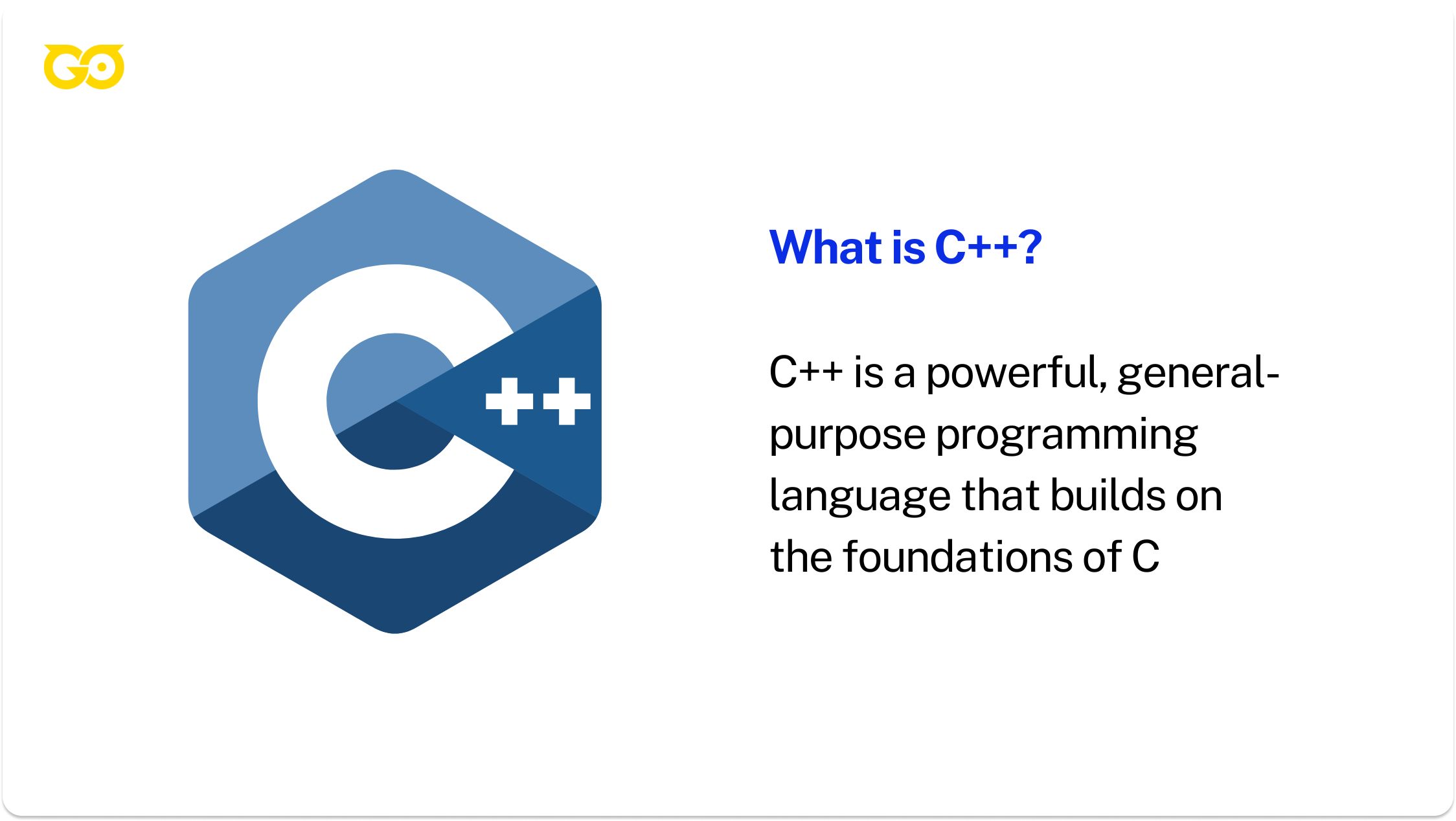 the definition of C++