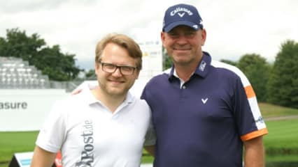 Eine Runde mit Thomas Björn Nicht nur Golf Post Gründer Matthias Gräf freute sich über eine Runde mit einem der teilnehmenden Profis bei der BMW International Open. Beim Pro-Am am Dienstag gingen viele Golffans und Promis mit den Profis auf die Runde... (Text: Tobias Hennig) (Foto: Golf Post)