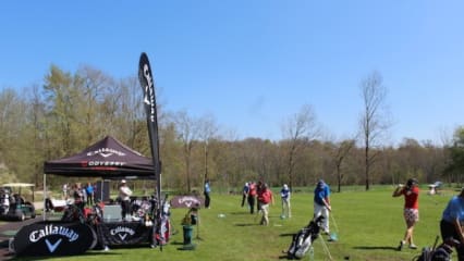 Die Driving Range des Golfclub Eichenried stand den ganzen Tag zum Fitting, Schlägertest und Videodreh zur Verfügung. (Foto: Golf Post)