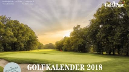 Im Golf Post Golfkalender 2018 finden Sie die schönsten Golfbahnen Deutschlands und Österreichs. Mit Panoramamotiven und einzigartigen Aufnahmen von Profi-photographen ist es das perfekte Geschenk für jeden Golfer und beinhaltet 13 2x1 Greenfee-Gutscheine im Wert von 1.000€, mit einem Einzelwert zwischen 55€ und 155€. Frankfurter Golfclub Auf dem Titelbild des Golf Post Golfkalenders ist die 17. Bahn des Frankfurter GC abgebildet. Foto: Matthias Gruber Gutschein: 2 Greenfees zum Preis von 1, gültig von Mo. - Fr. im Wert von 90€